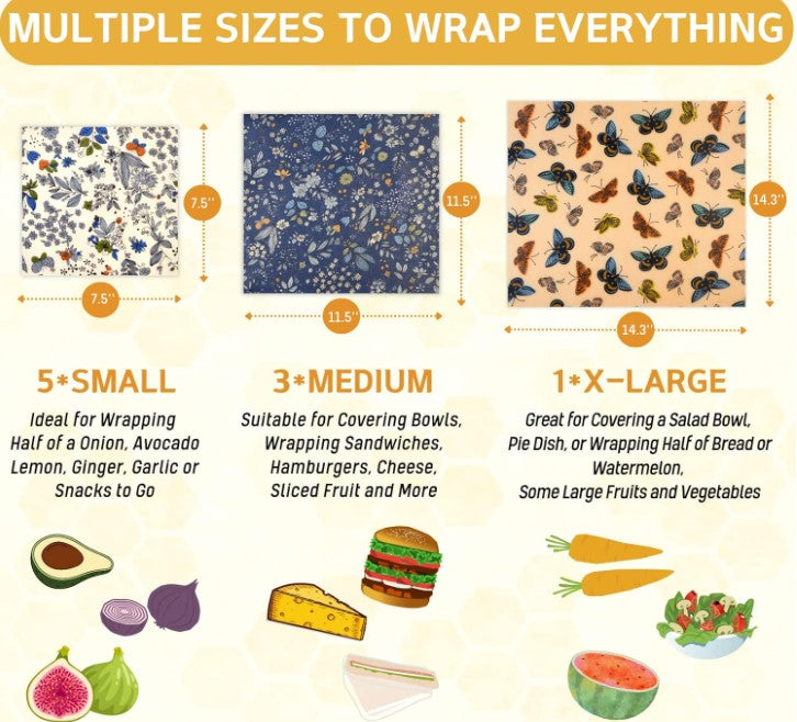 Beeswax Wraps size small